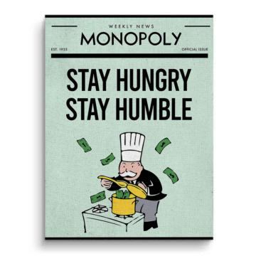 Monopoly Mascot Motivational Inspired Canvas Art