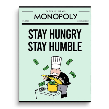 Monopoly Mascot Motivational Inspired PVC Matt Art