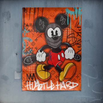 Graffiti inspirowany Myszką Mickey - plakat