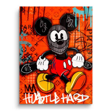 Graffiti inspiriert von Mickey Mouse - PVC-Bild glänzend