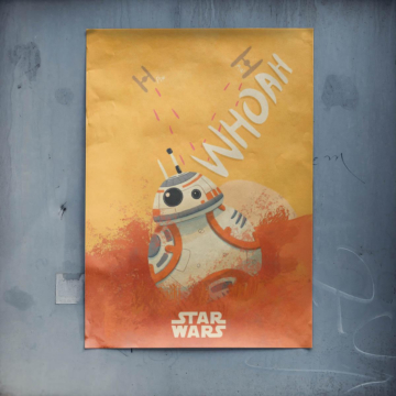 BB-8 Inspired Star Wars Journey Poster Art