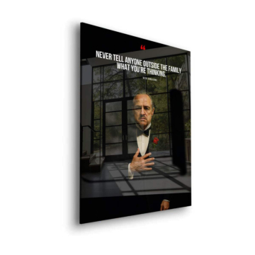 Godfather Inspired Family Secrets Quote Acrylic Glass Art