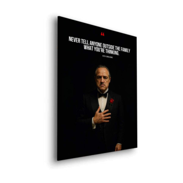 Godfather Inspired Family Secrets Quote Dibond Matt Art