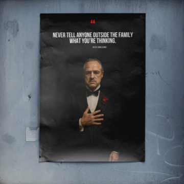 Godfather Inspired Family Secrets Quote Poster Art
