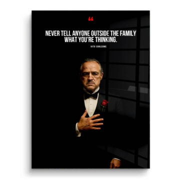 Godfather Inspired Family Secrets Quote PVC Gloss Art