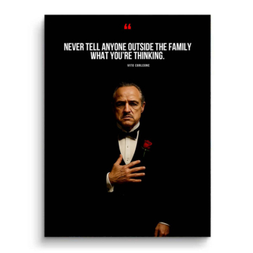Godfather Inspired Family Secrets Quote PVC Matt Art