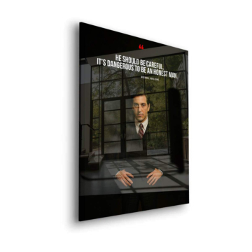 Godfather Inspired Honest Man Quote Acrylic Glass Art