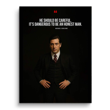 Godfather Inspired Honest Man Quote Canvas Art