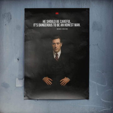 Godfather Inspired Honest Man Quote Poster Art