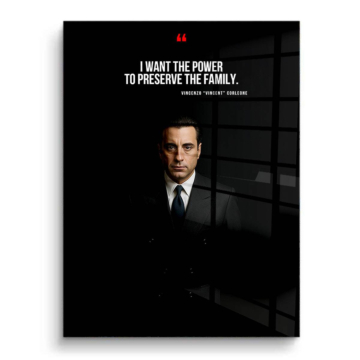 Godfather Inspired Family Power Quote PVC Gloss Art