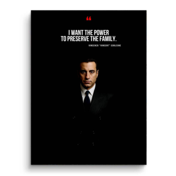 Godfather Inspired Family Power Quote PVC Matt Art
