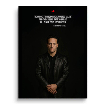 Soprano Inspired Wasted Talent Quote Canvas Art