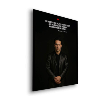 Soprano Inspired Wasted Talent Quote Dibond Matt Art