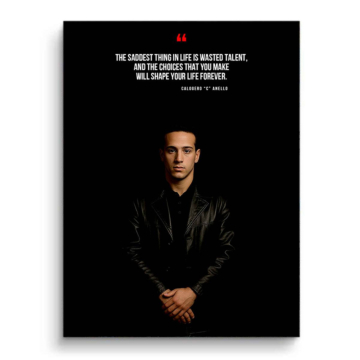 Soprano Inspired Wasted Talent Quote PVC Matt Art