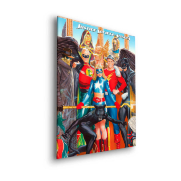 Justice League Inspired Hero Team Dibond Matt Art