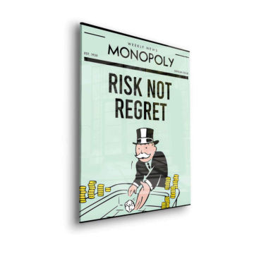 Monopoly Inspired Risk Not Regret Acrylic Glass Art