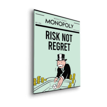 Monopoly Inspired Risk Not Regret Dibond Matt Art