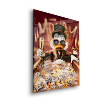 Fortune de luxe inspirée de Scrooge McDuck - tableau en verre acrylique