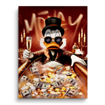 Luxusreichtum inspiriert von Scrooge McDuck - PVC-Bild matt