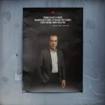 Soprano Inspired Early Warning Quote Poster Art