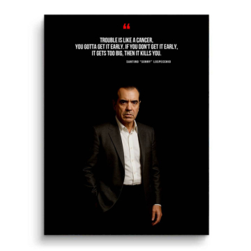Soprano Inspired Early Warning Quote PVC Matt Art