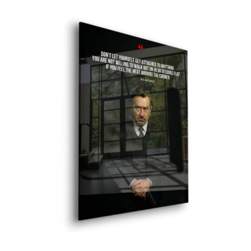 Soprano Inspired Stay Detached Quote Acrylic Glass Art