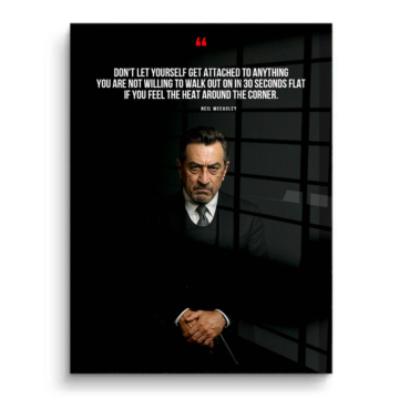 Soprano Inspired Stay Detached Quote PVC Gloss Art