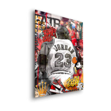 Michael Jordan Inspired Street Collage Acrylic Glass Art