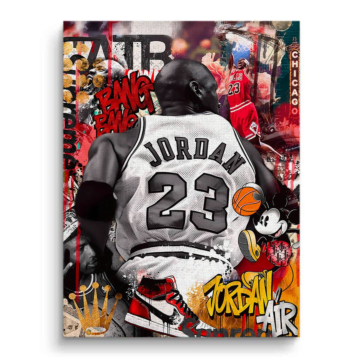 Michael Jordan Inspired Street Collage Canvas Art