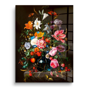 Lebendiges niederländisches florales Stillleben - PVC-Bild glänzend