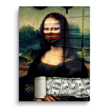 Mona Lisa Inspired Masked Wealth PVC Gloss Art