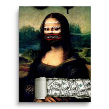 Mona Lisa Inspired Masked Wealth PVC Matt Art