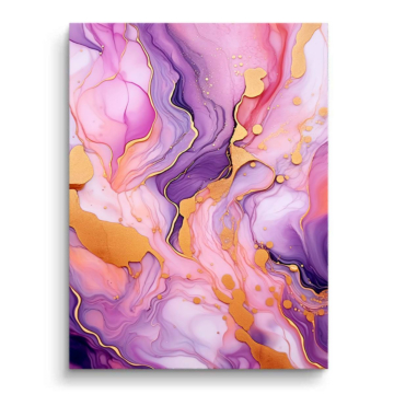 Lavendel-Roségold-Marmor - PVC-Bild matt