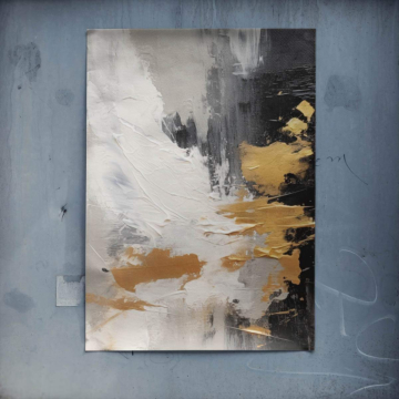 Abstracto dorado Cityscape - póster