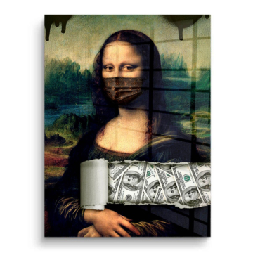 Mona Lisa Inspired Money Mask PVC Gloss Art