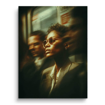 Retrato subway movimiento - cuadro en lienzo