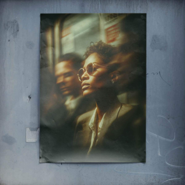 Portrait en mouvement dans le métro - poster