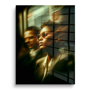 Retrato subway movimiento - cuadro PVC brillante