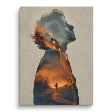 Retrato atardecer mindscape - cuadro en lienzo