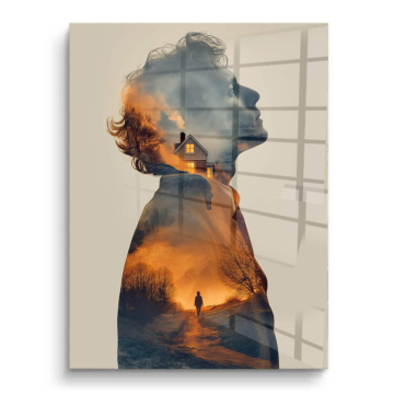 Sonnenuntergang Mindscape Porträt - PVC-Bild glänzend