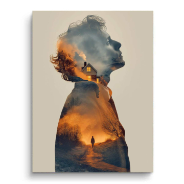 Retrato atardecer mindscape - cuadro PVC mate