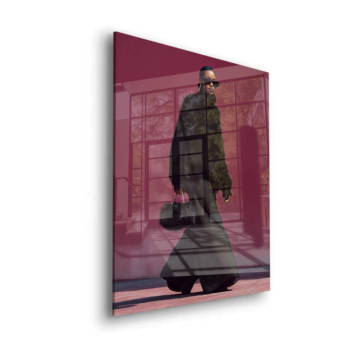 Elegant Black Fashion Acrylic Glass Art