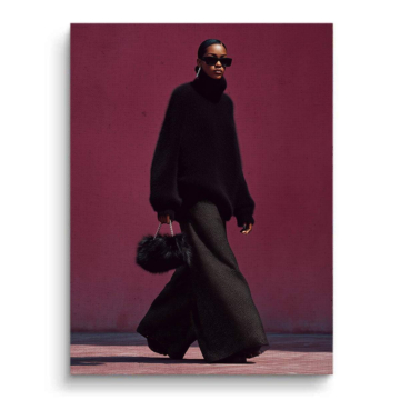 Elegant Black Fashion Canvas Art
