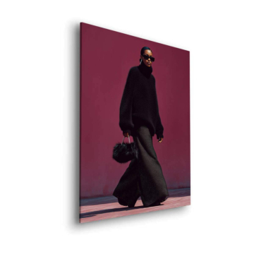 Mode noire élégante - tableau Dibond mat