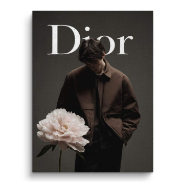 Dior Inspired Floral Elegance Canvas Art