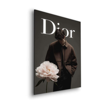 Florale Eleganz inspiriert von Dior - Dibond-Bild matt