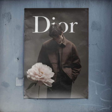 Florale Eleganz inspiriert von Dior - Poster