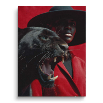 Dark Panther Majesty Canvas Art