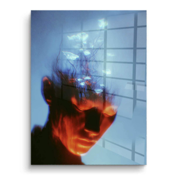 Surreale Gedankenblüte - PVC-Bild glänzend
