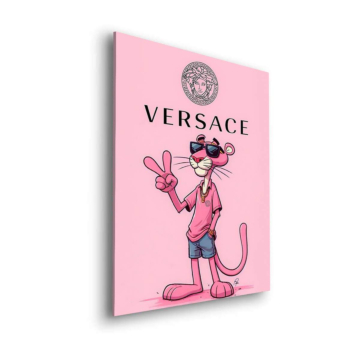 Motyw inspirowany Różową Panterą i Versace - obraz na dibondzie matowym